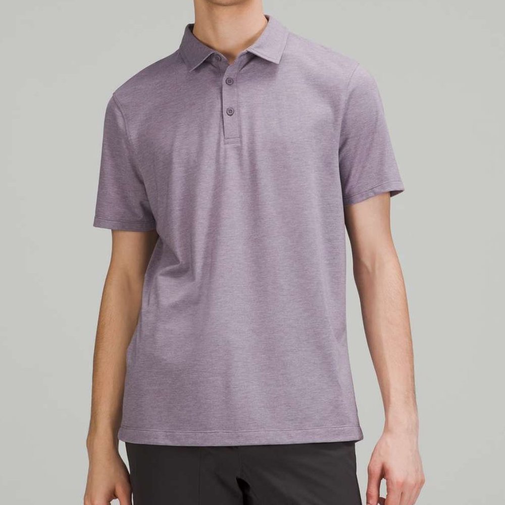 Lululemon Evolution Short Sleeve Polo Heathered Dusky Lavender S